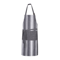 Unisex Salt Bib Apron Charcoal/White