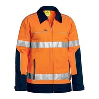 Bisley Taped Hi Vis Drill Jacket with Liquid Repellent finish