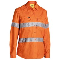 Bisley Women's X Airflow Taped Hi Vis Ripstop shirt