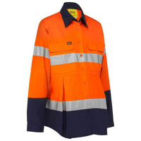 Bisley Women's Taped Hi Vis Maternity Drill Shirt