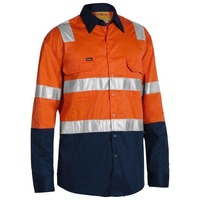 Bisley Taped Hi Vis Cool Lightweight Shirt with Shoulder Tape