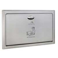 Recessed stainless steel baby change station