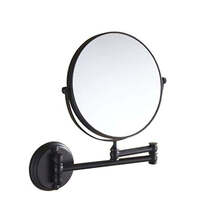 5x magnifying mirror wall mount - black