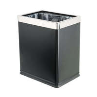 10 l black stainless steel dustbin