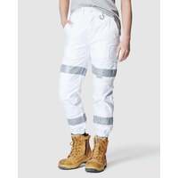 Womens Reflective Cuffed Pant White