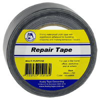 Husky Tape 24x Pack 105 Black Cloth Tape Retail 48mm x 25m