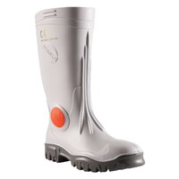 Stimela 'Executive' White Gumboot with Safety Toe