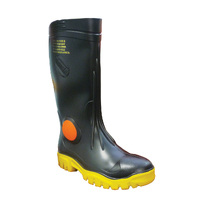 Stimela 'Foreman' Black Gumboot with Safety Toe