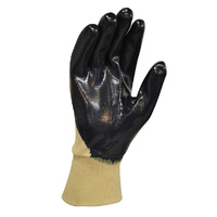 Blue Knight Nitrile 3/4 Dipped Glove Knit Wrist