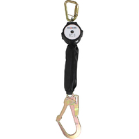 Maxisafe Self Retractable 2M lanyard w/ Carabiner & Aluminium Hook