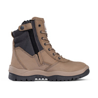 Mongrel High Leg ZipSider Safety Boot Stone