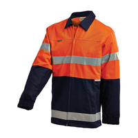 WORKIT Hi-Vis 2 Tone Cotton Drill Taped Jacket