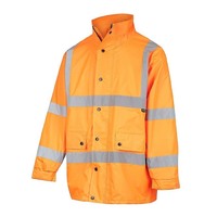 WORKIT Hi-Vis 2 Tone Waterproof X-Back Rail Taped Rain Jacket