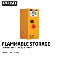 Flammable Storage Cabinet 60L 1 Door 2 Shelf