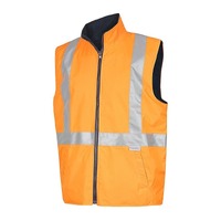 WORKIT Hi-Vis Reversible Vest with Reflective Tape