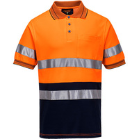 Prime Mover Short Sleeve Cotton Comfort Polo with Tape