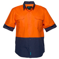 Prime Mover Hi-Vis Two Tone Regular Weight Short Sleeve Shirt