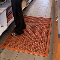 Eco Honeycomb Terracotta NBR Mat 1520mm x 910mm Safety Matting Vip Mat Oil Petrol Resistant Wet Areas