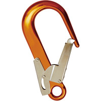 Fs 90 Alu 20kN Alloy Captive Eye Double Action 60mm Gate Scaffold Hook Orange/Black