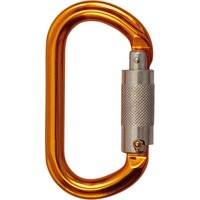 Ovaloy Tri 24kN Aluminium Karabiner 21mm Tri Lock Gate Orange/Silver