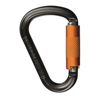 Passo Tw 22kN Alloy Karabiner 30mm Twist Lock Gate Black/Orange