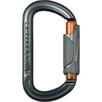 Double O 24kN Alloy Oval Shape Karabiner 180 Degree Technology 25mm Twist Lock Gate Grey/Orange