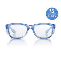 SafeStyle Classics Blue Frame Clear Lens Safety Glasses