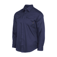 Unit Mens Shirt L/Slv Craftman Navy