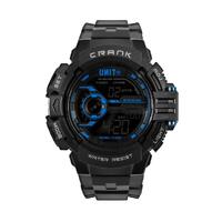 Unit Mens Watch Crank Black Blue OSFM Black