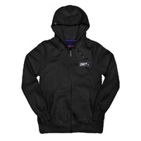 Unit Mens Fleece Hoodie Clapped Black