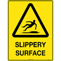 Caution Slippery Surface Safety Sign 300x225mm Poly