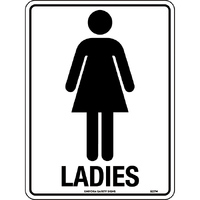 Ladies Toilet Sign 300x225mm Poly