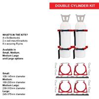 Galvanised Double Hi Vis Yellow Medium 160-230mm Bottlechock Kit