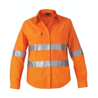 KingGee Workcool2 Womens Hi Vis Ref Shirt Long Sleeve