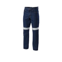 Hard Yakka Foundations 14.5 Oz Enzyme Washed Denim Jean With Tape