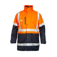 Hard Yakka Foundations Hi-Visibility 4 In 1 Two Tone Jacket With Tape