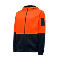 Hard Yakka Hi Vis 2Tone Brushed Fleece Full Zip Hoodie