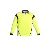 Syzmik Mens Hi Vis Aztec Polo Long Sleeve