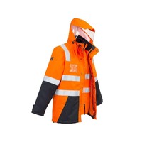 Syzmik Mens Hi Vis 4 in 1 Waterproof Jacket