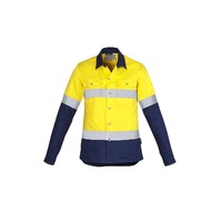 Syzmik Womens Hi Vis Spliced Industrial Shirt Hoop Taped